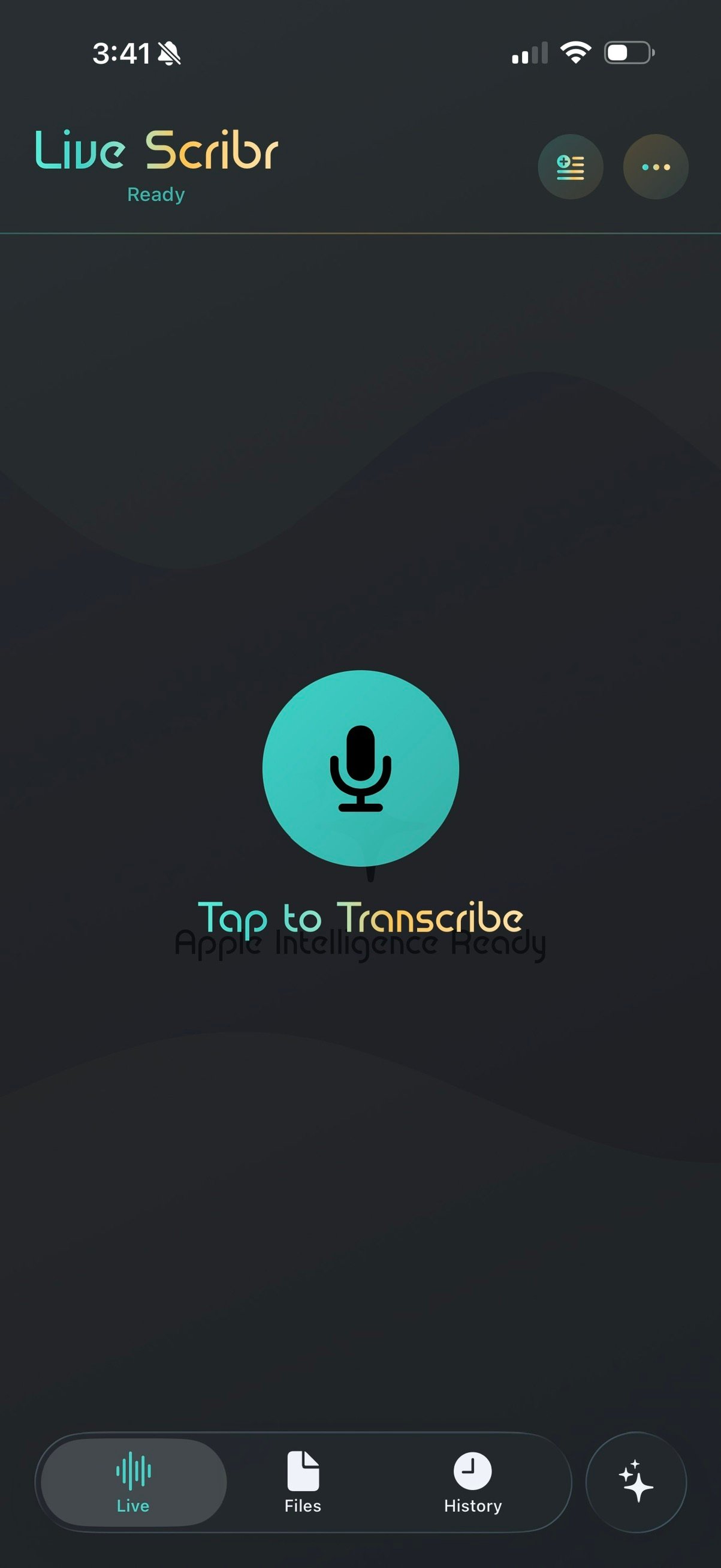 Live Scribr - Ready to transcribe